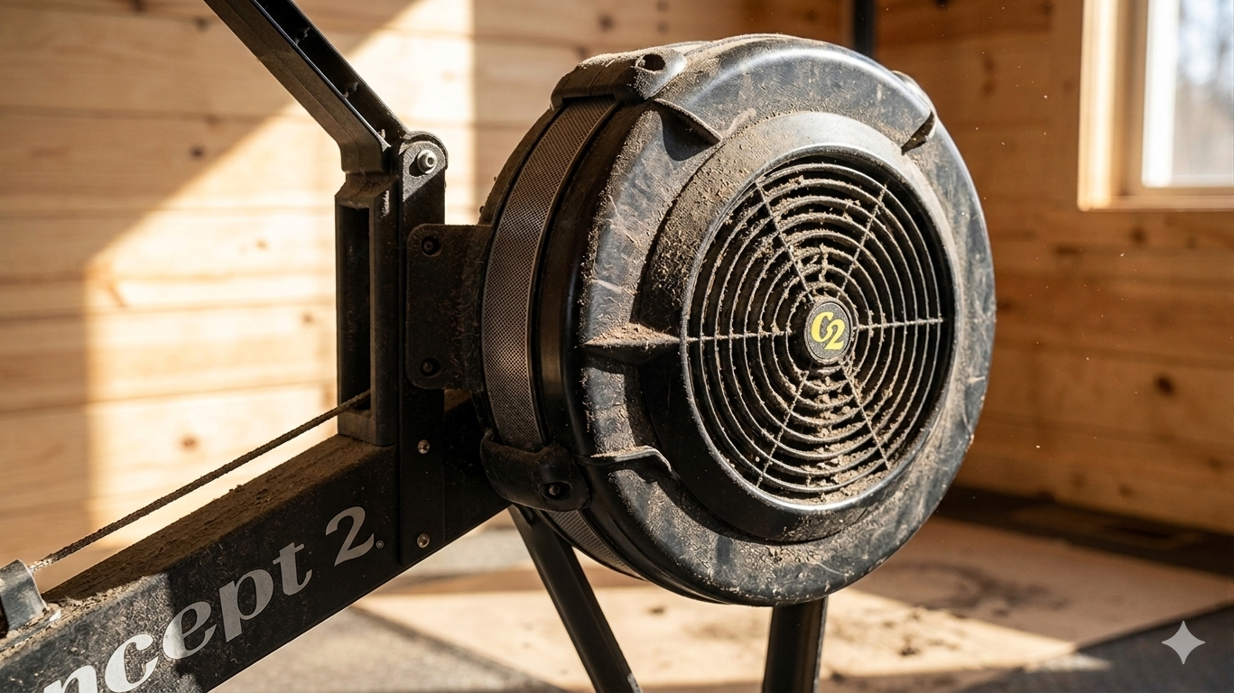 Gym machine before professional strip-down service and maintenance